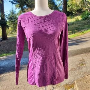 Raisin Colored Title Nine Workout Long Sleeve Top